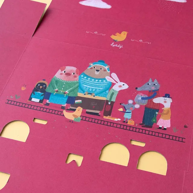 Set of puzzles: My little train 10 puzzles x 3 pcs, LONDJI