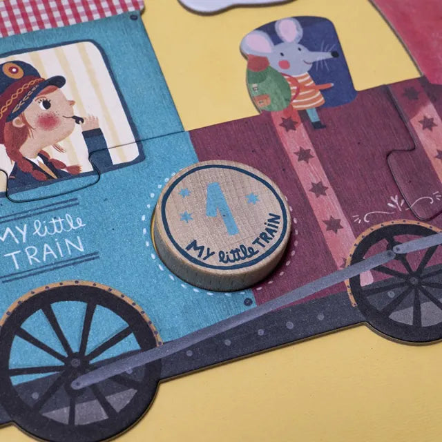 Set of puzzles: My little train 10 puzzles x 3 pcs, LONDJI