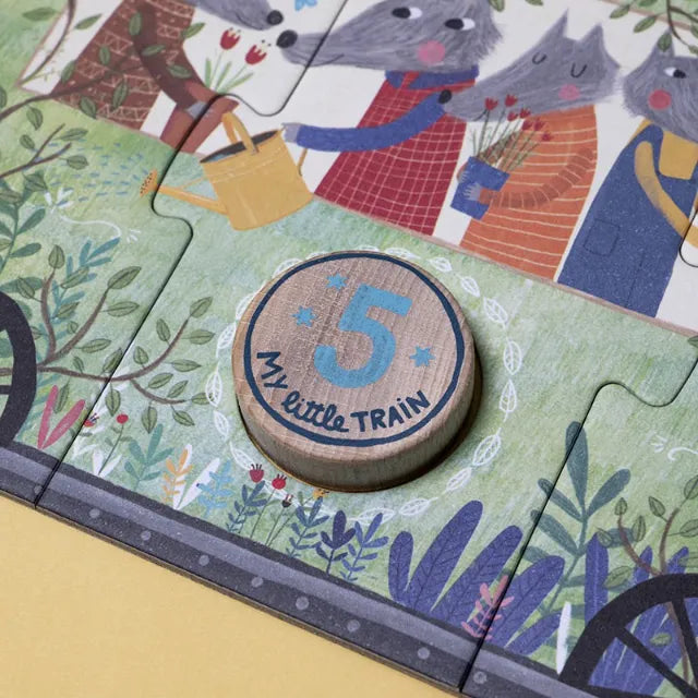 Set of puzzles: My little train 10 puzzles x 3 pcs, LONDJI