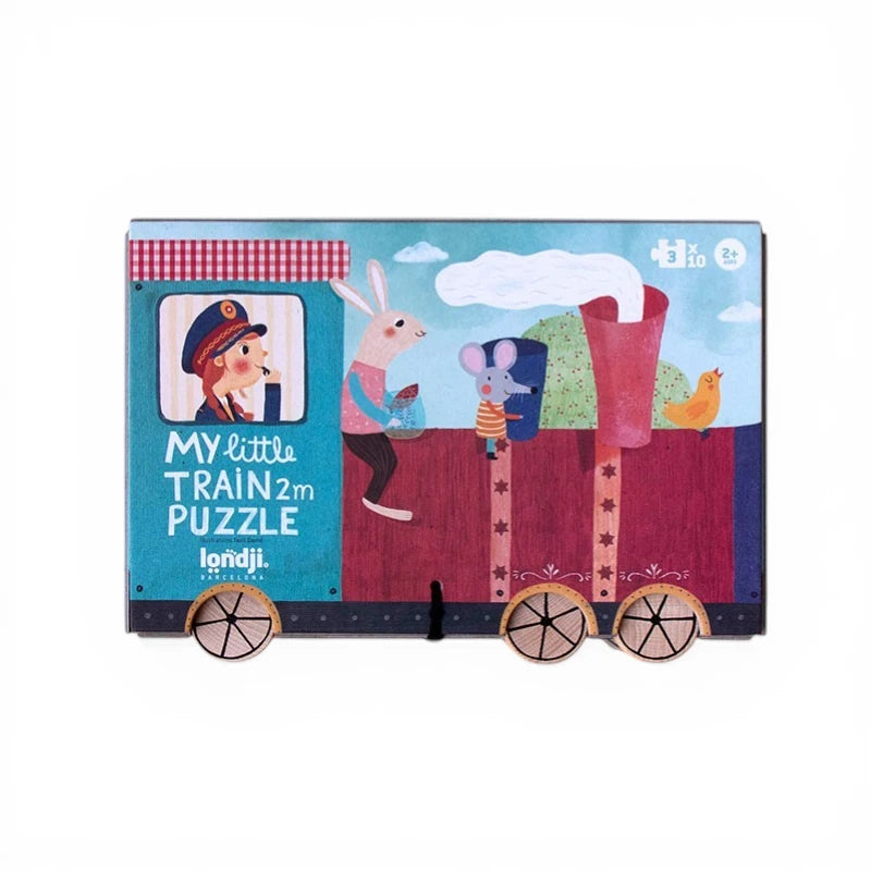 Set of puzzles: My little train 10 puzzles x 3 pcs, LONDJI