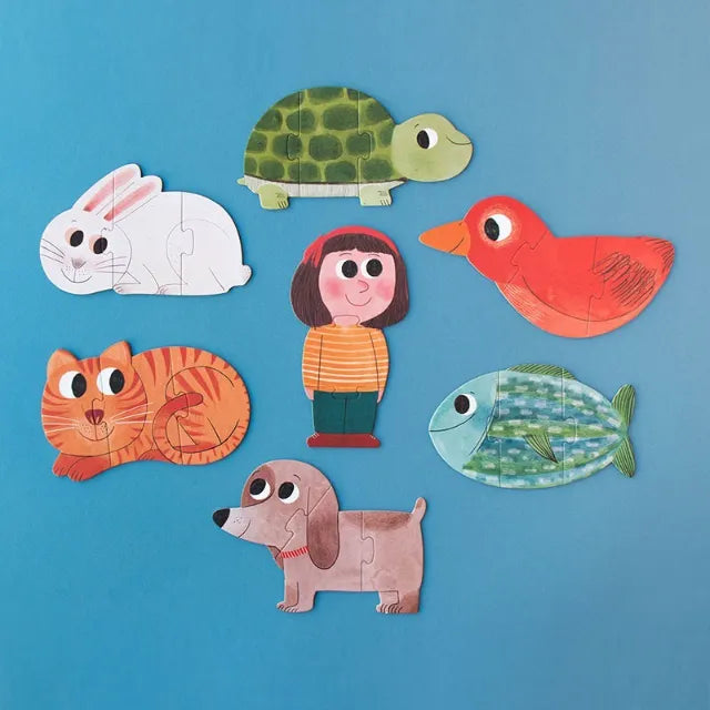 Set of puzzles: I love my pets 7 reversible puzzles x 3 pcs, LONDJI