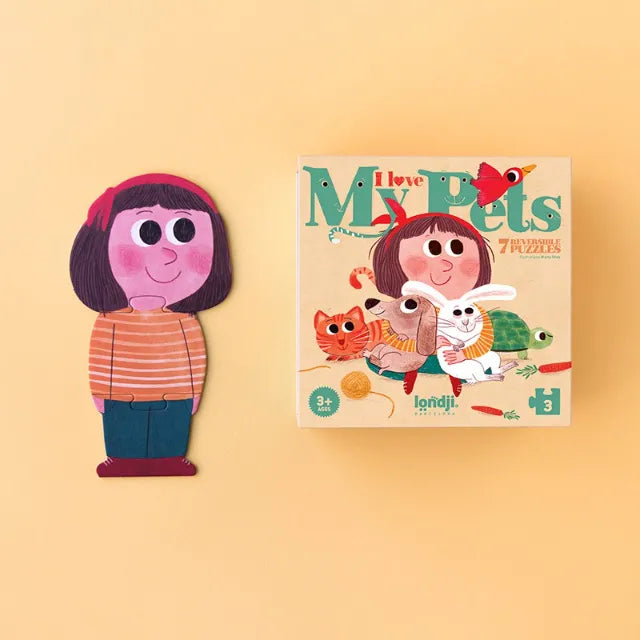 Set of puzzles: I love my pets 7 reversible puzzles x 3 pcs, LONDJI