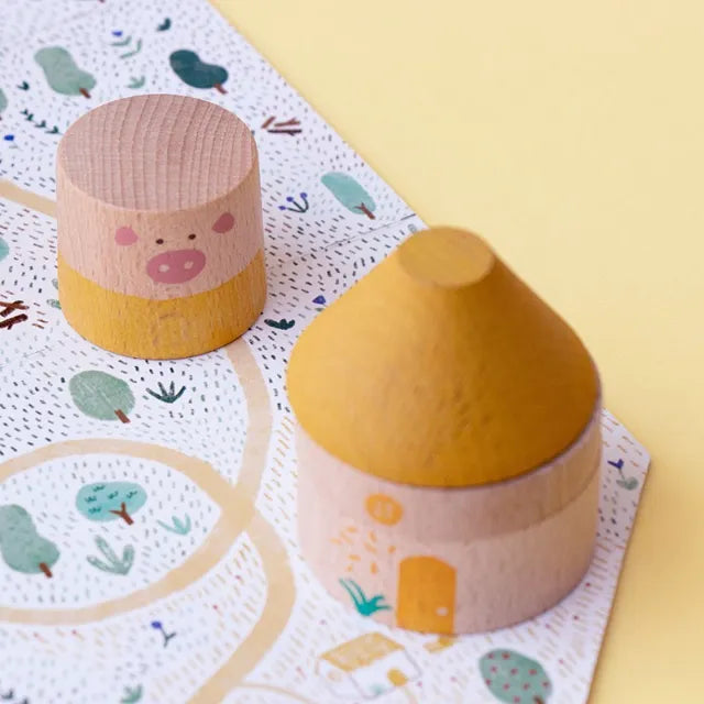 Wooden toys: My three little pigs, LONDJI