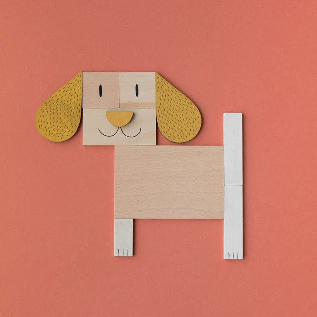 Wooden toy: The fox & the mouse, LONDJI