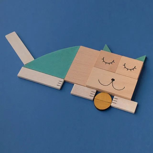 Wooden toy: The fox & the mouse, LONDJI