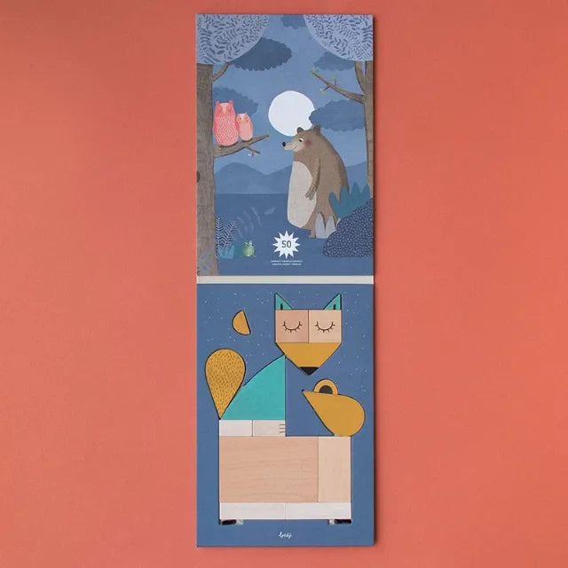 Wooden toy: The fox & the mouse, LONDJI