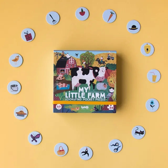 Look & Find First Pocket Puzzle: My Little Farm 24 pcs, LONDJI