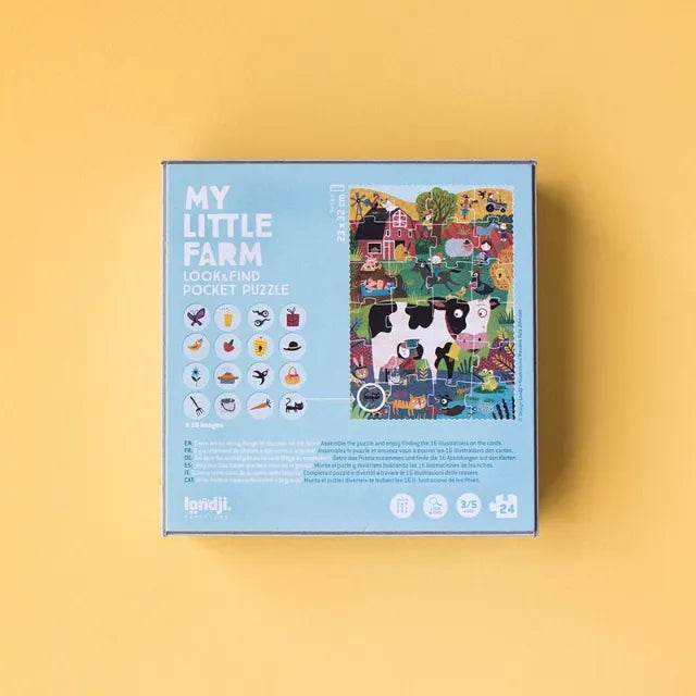 Look & Find First Pocket Puzzle: My Little Farm 24 pcs, LONDJI