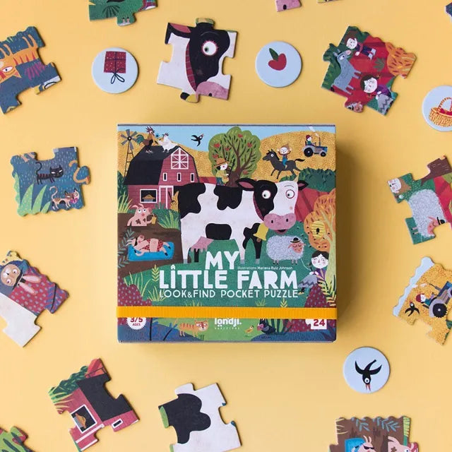 Look & Find First Pocket Puzzle: My Little Farm 24 pcs, LONDJI
