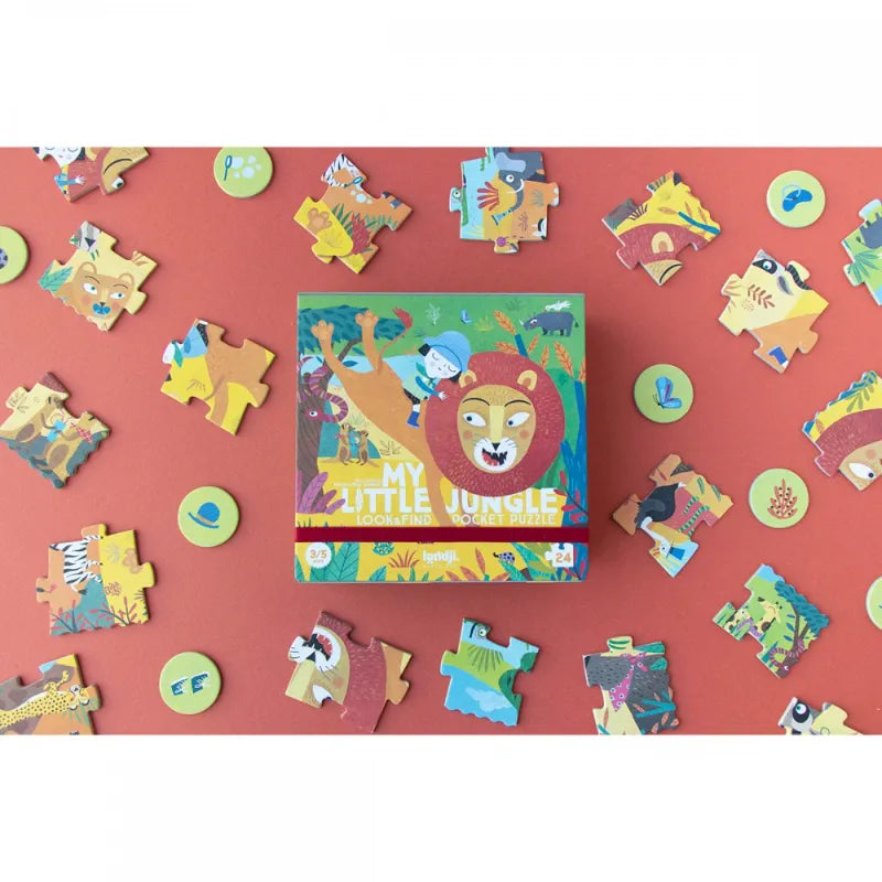 Look and Find First Pocket Puzzle: My Little Jungle 24 pcs, LONDJI