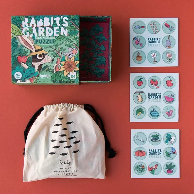 Look and Find First Puzzle: Rabbit's Garden 24 pcs, LONDJI