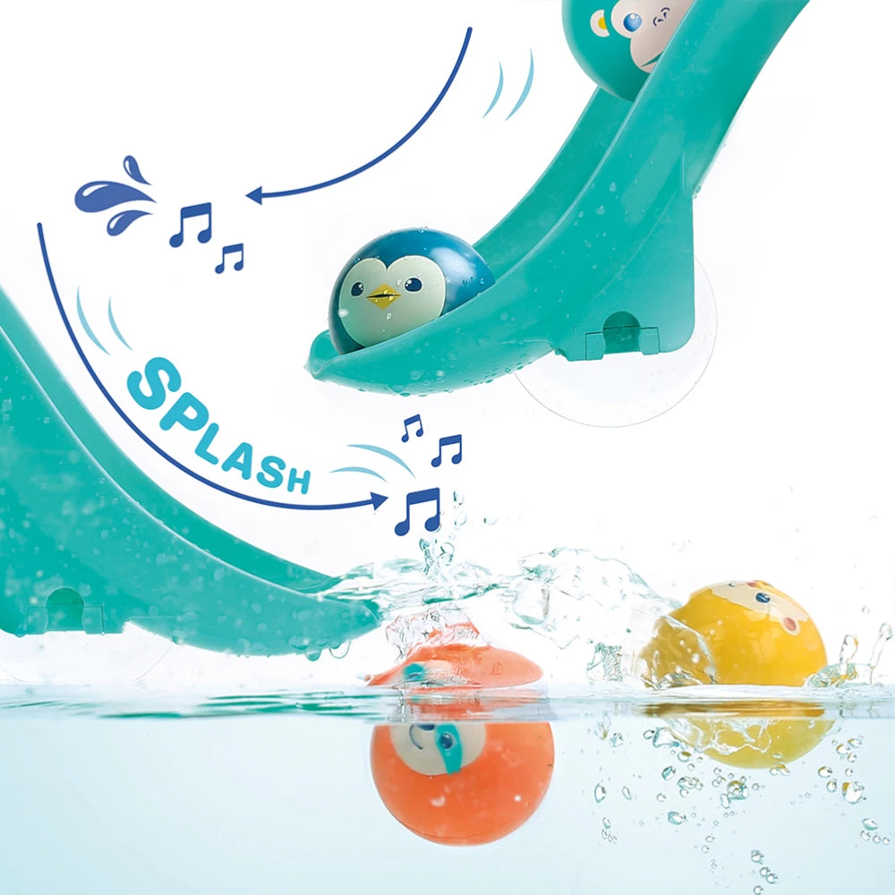 Bath toboggan with suction cups and balls, Ludi