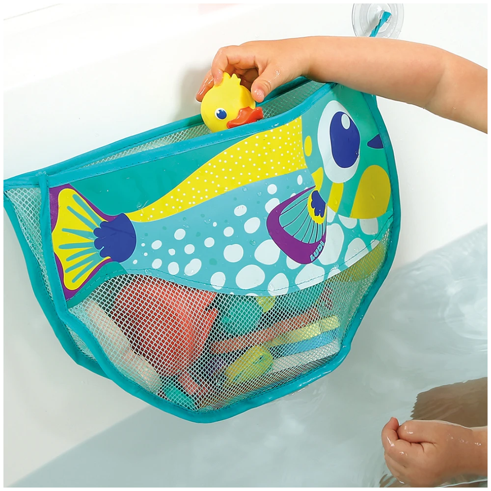 Bathroom storage net with suction cups Fish, Ludi