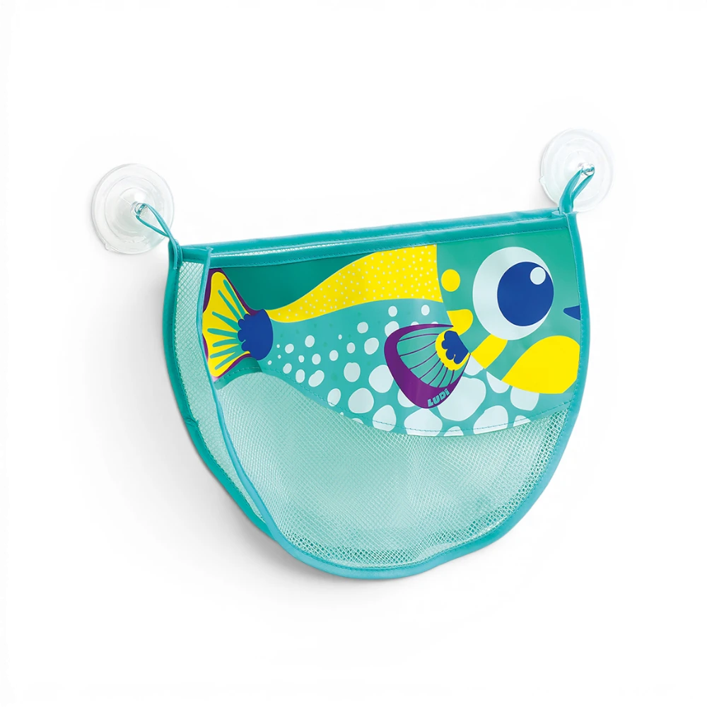 Bathroom storage net with suction cups Fish, Ludi