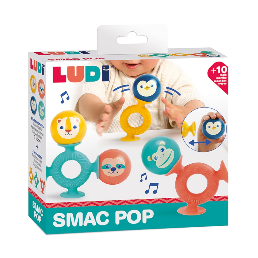 Discovery game with suction cup and balls: Smac Pop, Ludi