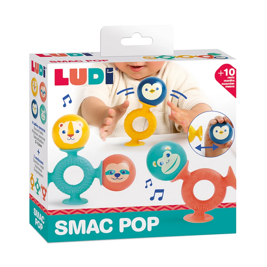 Discovery game with suction cup and balls: Smac Pop, Ludi