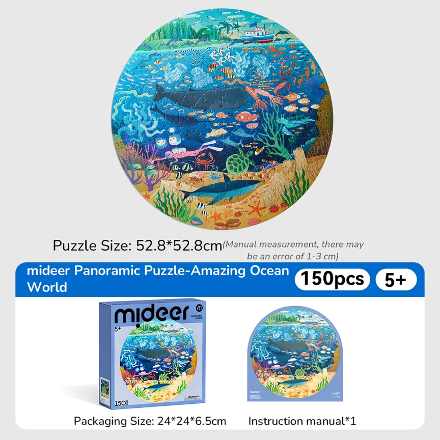 Magic Ocean, Panoramic Puzzle for Kids, 150 Pieces