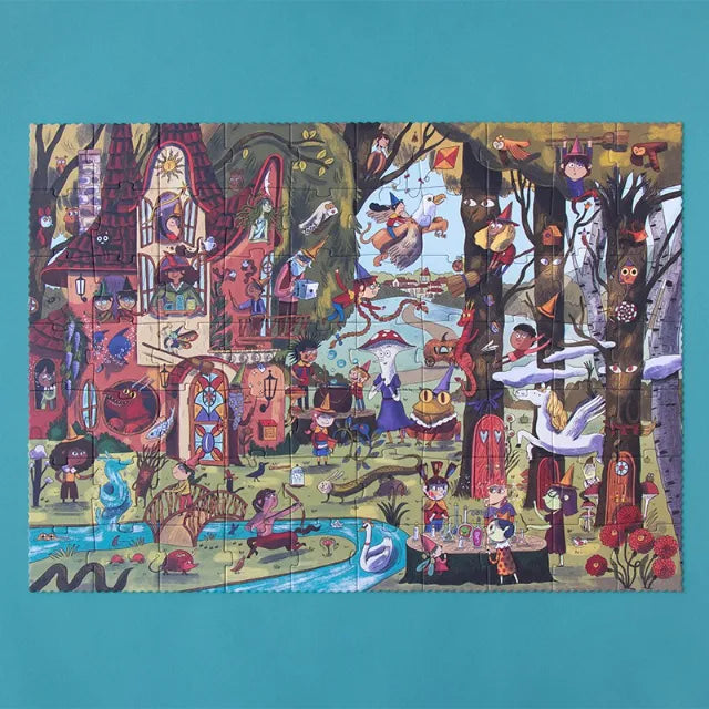 Magic World: 70 Pieces, Look & Find Puzzle for Kids