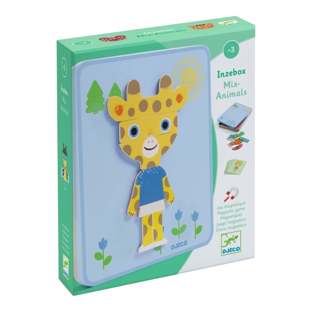 Magnetic Game 3+: Inzebox Mix Animals, Djeco
