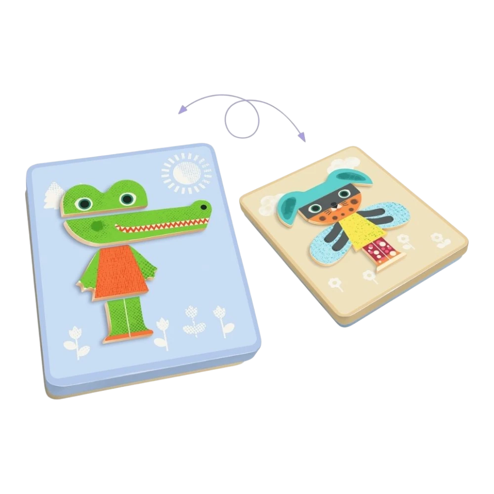 Magnetic Game 3+: Inzebox Mix Animals, Djeco