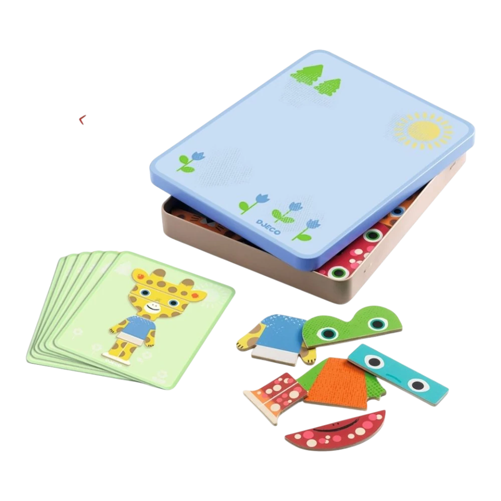 Magnetic Game 3+: Inzebox Mix Animals, Djeco