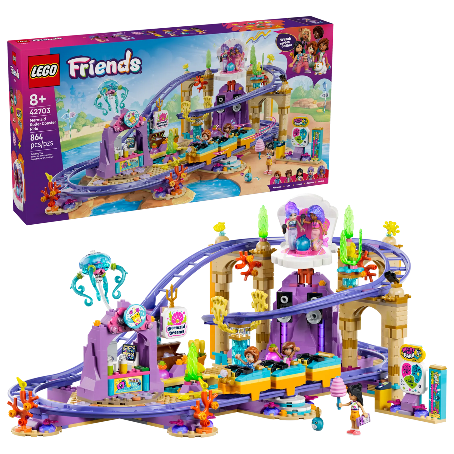 Mermaid Roller Coaster Ride 42703, Lego Friends