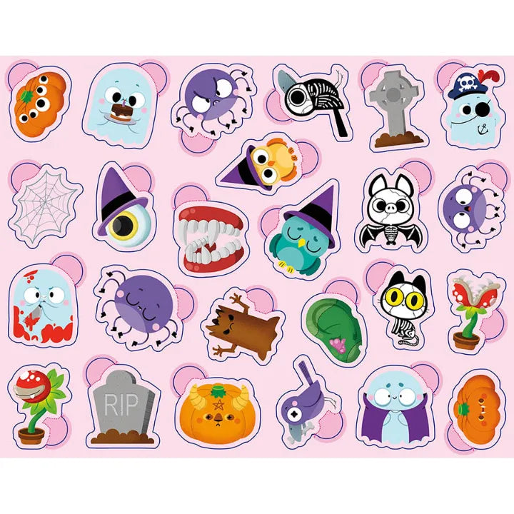 Metallic Box of Stickers, Reusable Tin for Kids 18m+, Halloween