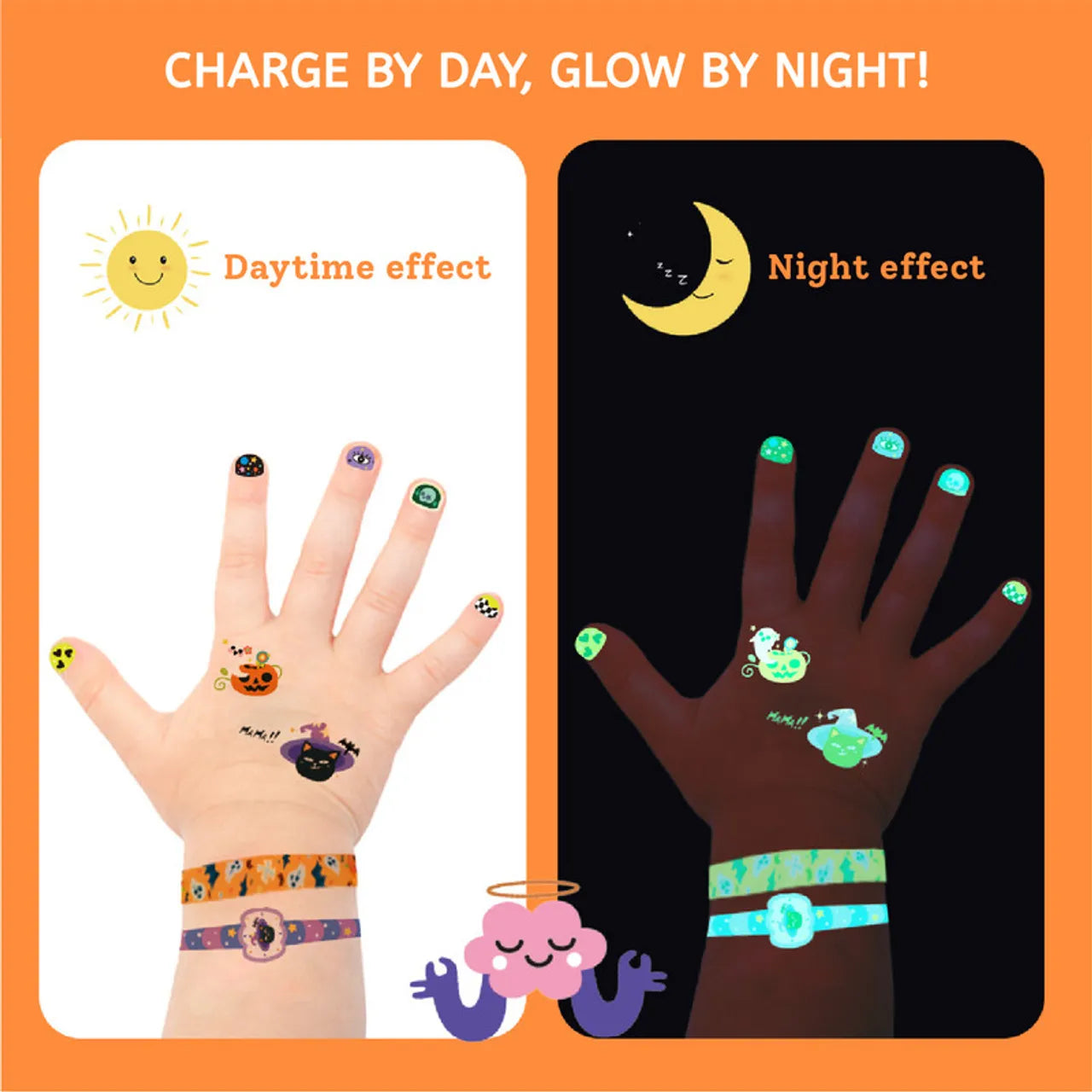 Halloween Stickers & Tattoo Set, Sticker & Tattoo Set for Kids 8+