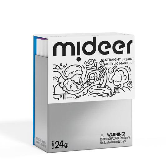 Straight Liquid Acrylic Marker - 24 Colors, Mideer