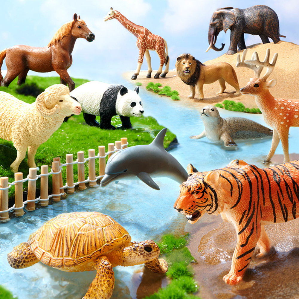 Animal Toys Set: 15 Pieces, Animal Toy Set for Kids 3+