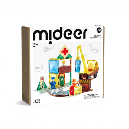 Colorful Magnetic: Tiles City Hero Squad 33 pcs, Mideer