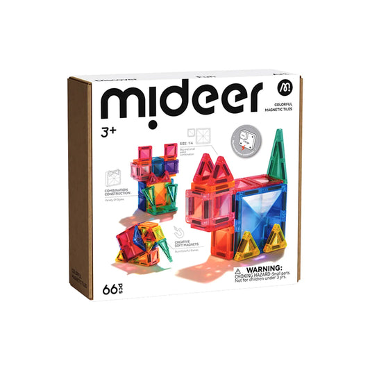 Colorful Magnetic Tiles: Mini Collection 60 pcs, Mideer