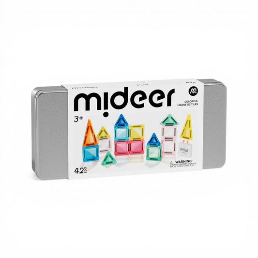 Colorful magnetic Tiles: Set mini 42 pcs, Mideer