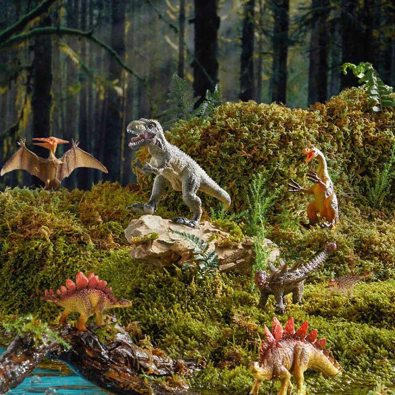 Dinosaur Toys Set: 24 Pieces, Dinosaur Toy Set for Kids 3+