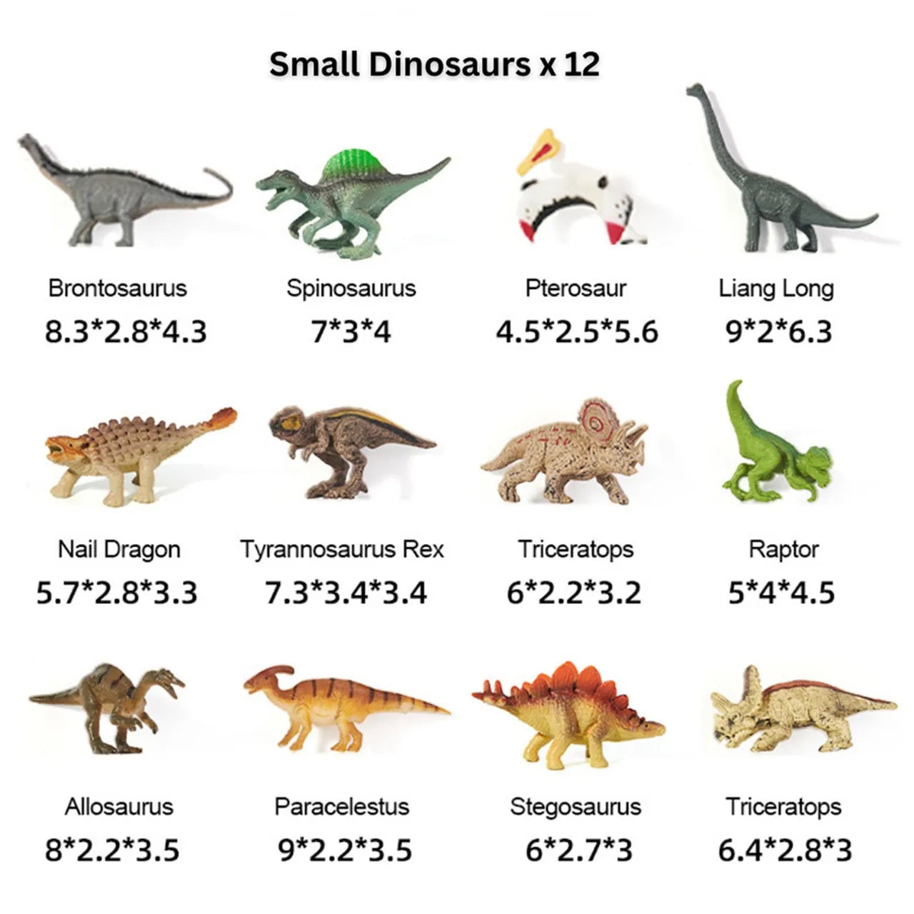 Dinosaur Toys Set: 24 Pieces, Dinosaur Toy Set for Kids 3+