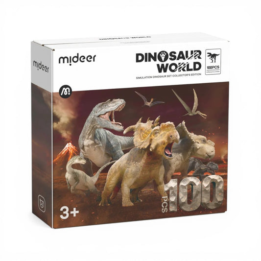 Dinosaur World: 100 Piece Toy Set, Mideer