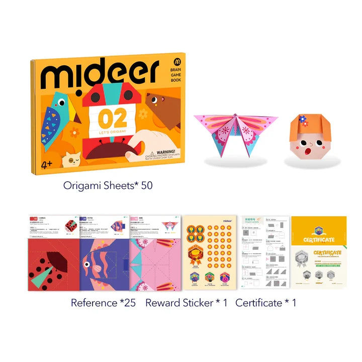 Let's Origami Level 2, Brain Gamebook for Kids 4+