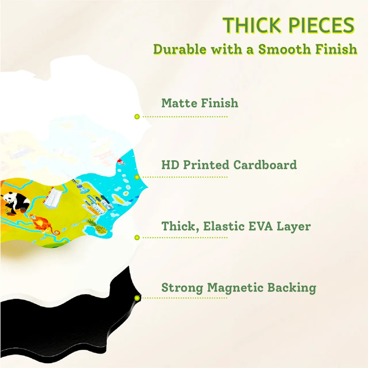 Magnetic Puzzle: World Map 48 pcs, Mideer