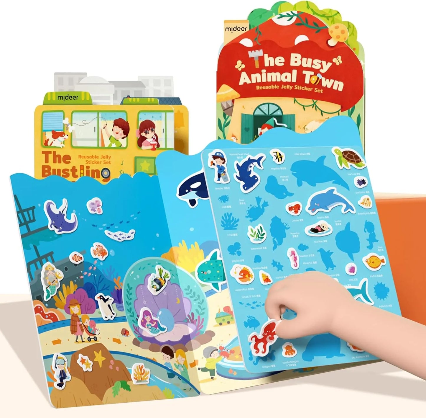 Reusable Gel Sticker Set: Aquarium, Mideer