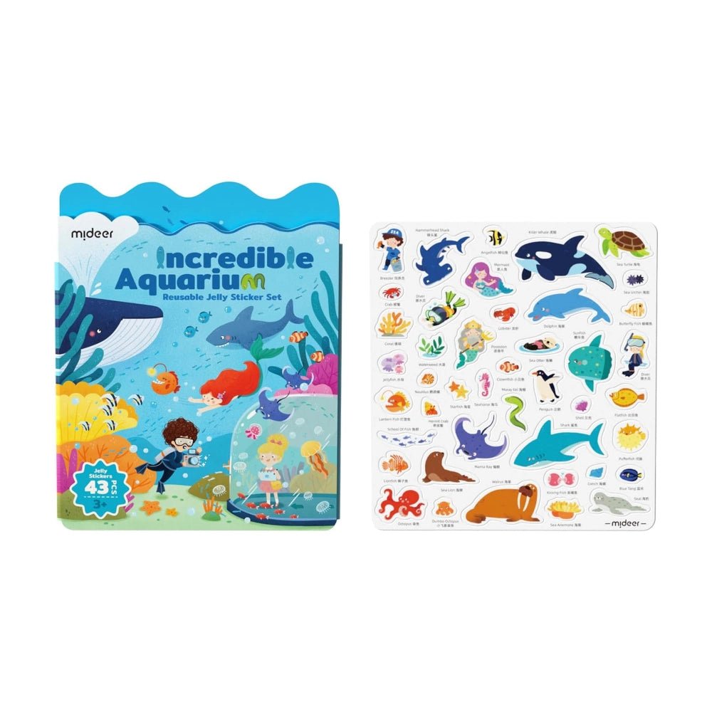 Reusable Gel Sticker Set: Aquarium, Mideer