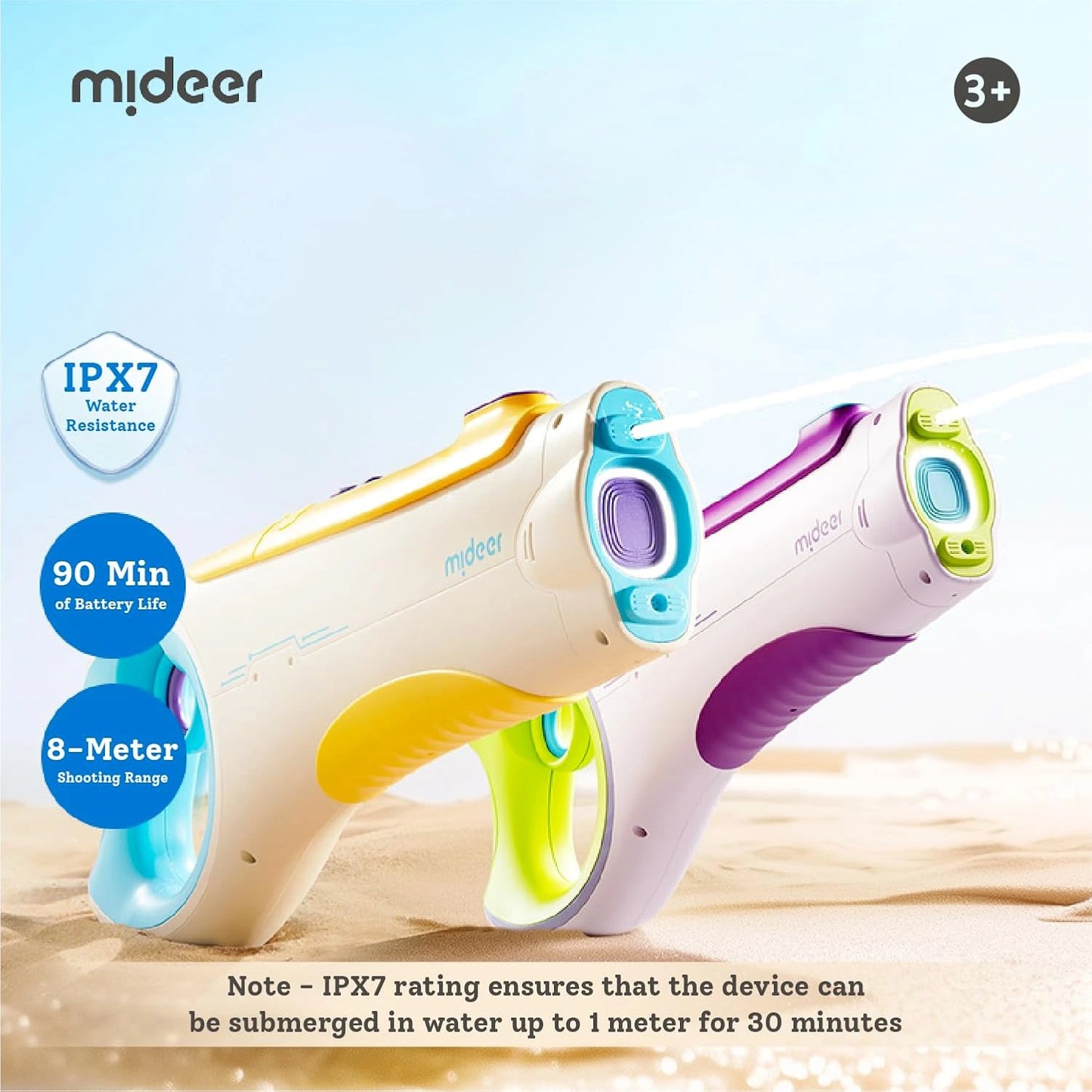 Super Blaster Electric Water Gun: Purple & Green, Mideer