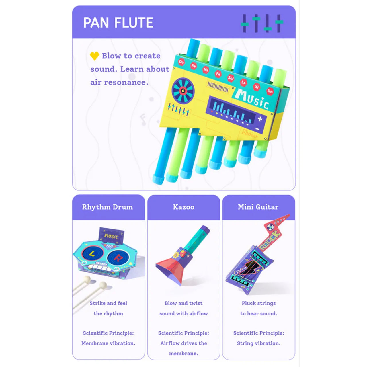 Toy Maker Material Set: Acoustics, Mideer