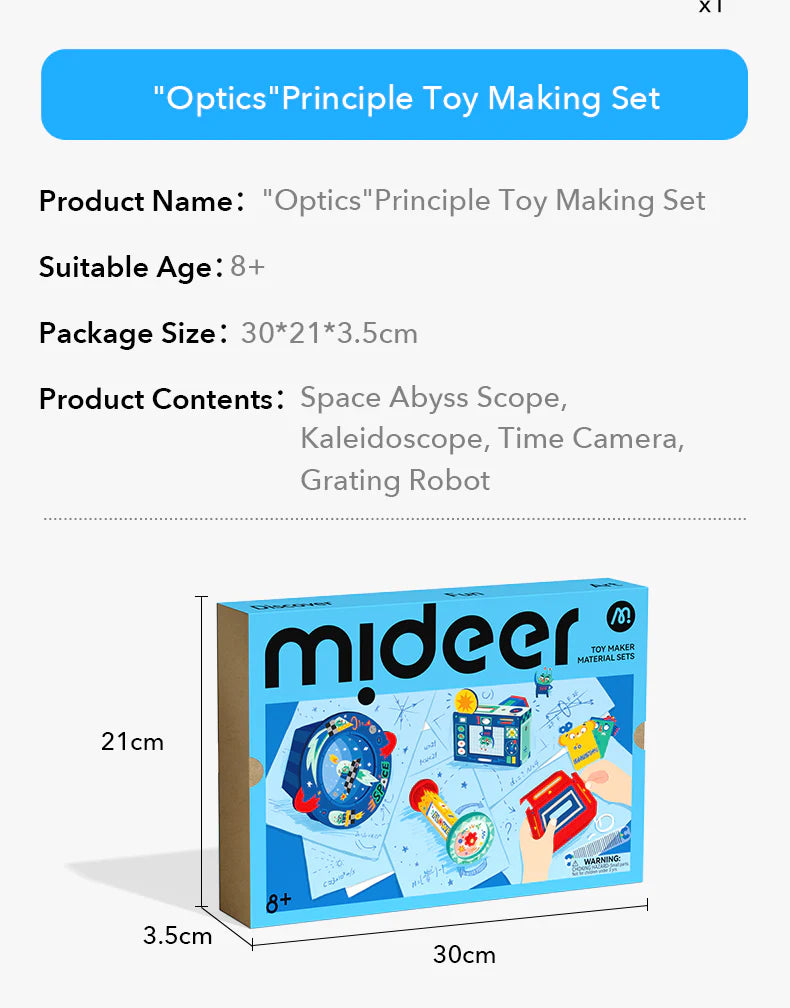 Toy Maker Material Set: Optics, Mideer