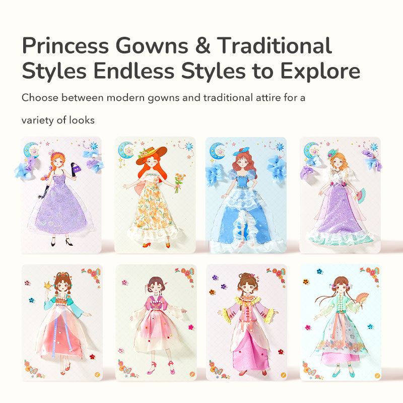 Poke-in Dress-Up Set - Princess Evening Gown, Mideer