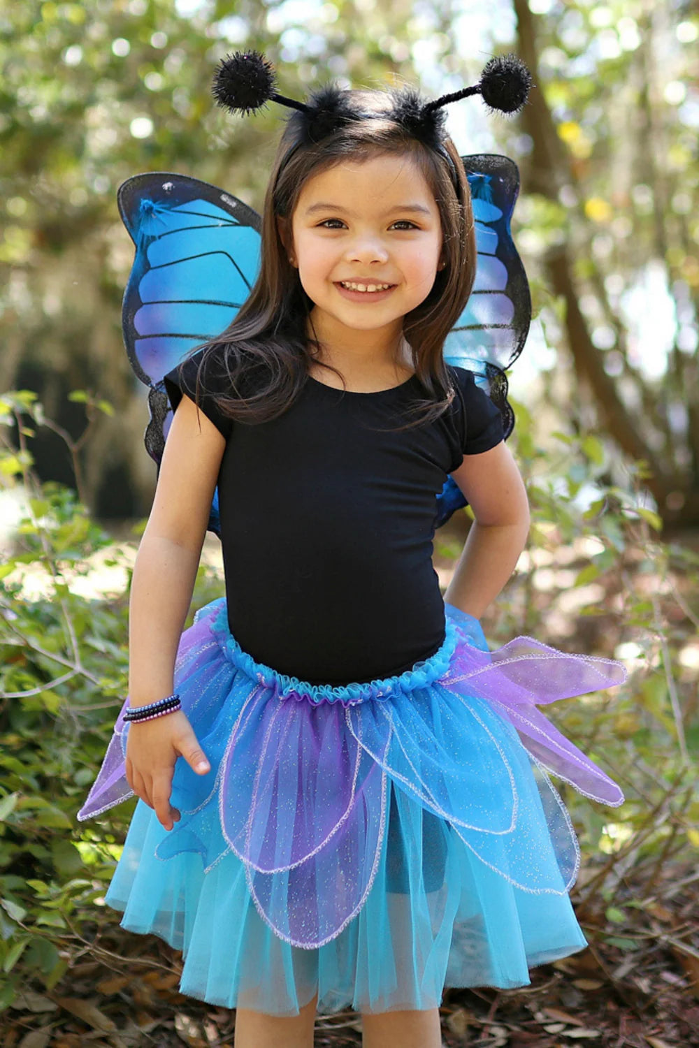Midnight Butterfly Set: 3-Piece Skirt Wings & Headband, For Kids 3+, Size US 4-6