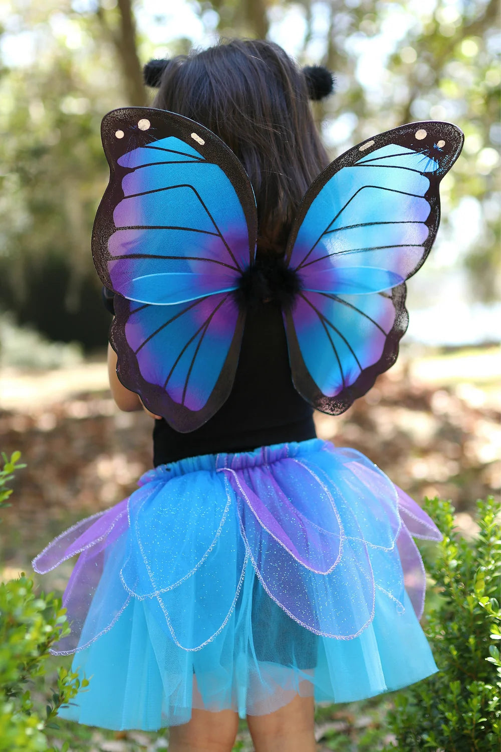 Midnight Butterfly Set: 3-Piece Skirt Wings & Headband, For Kids 3+, Size US 4-6