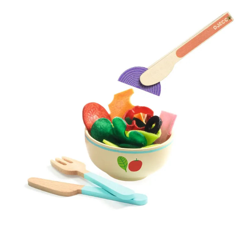 Mimo And Nina Salad Bar, Pretend Play Set For Kids 3+