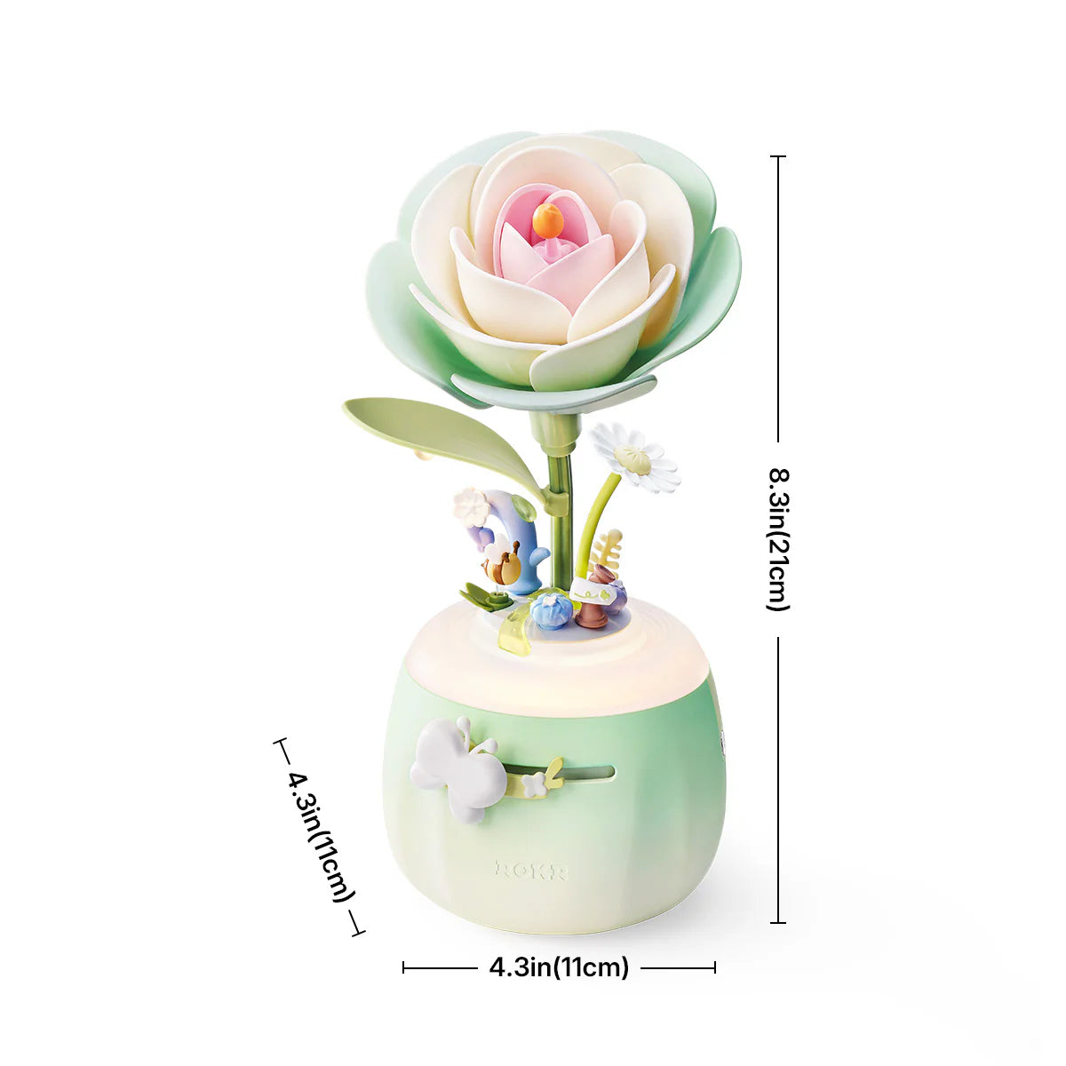 DIY 3D Flower Night Light: Minty Camellia Lamp AF02S, ROKR