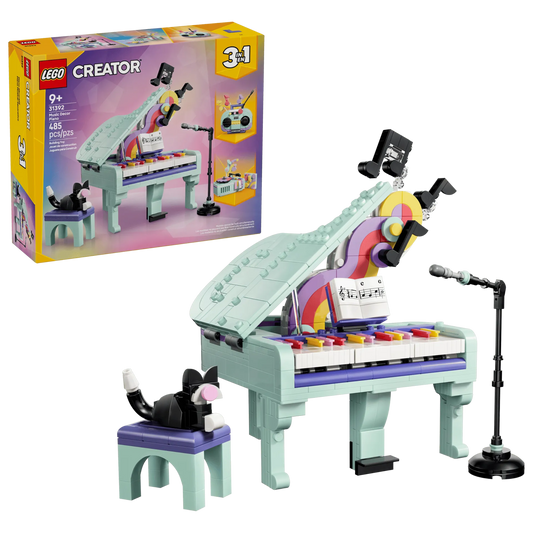 Music Decor Piano with Cat 31392, Lego Creator 3-in-1
