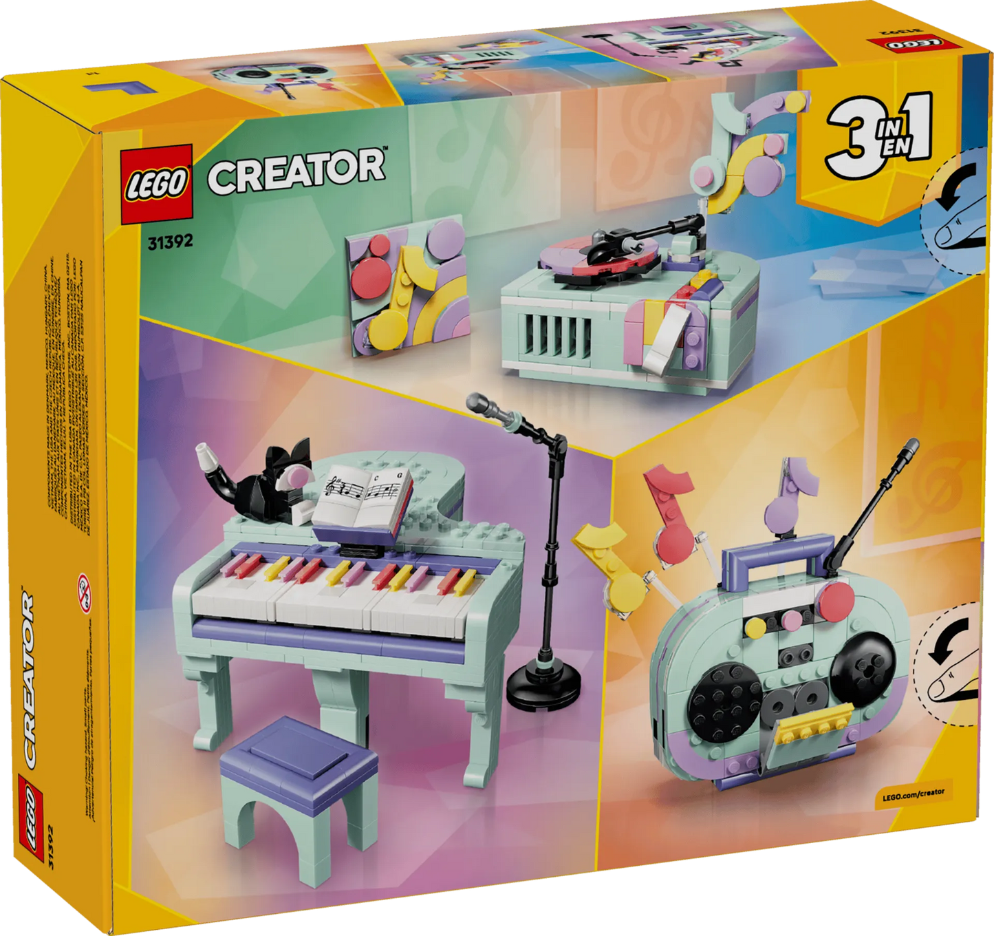 Music Decor Piano with Cat 31392, Lego Creator 3-in-1